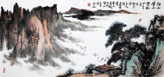 烟雨黄山雪松