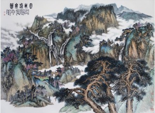 《云峰涌泉图》全图