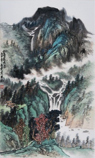 云涌泉鸣图
